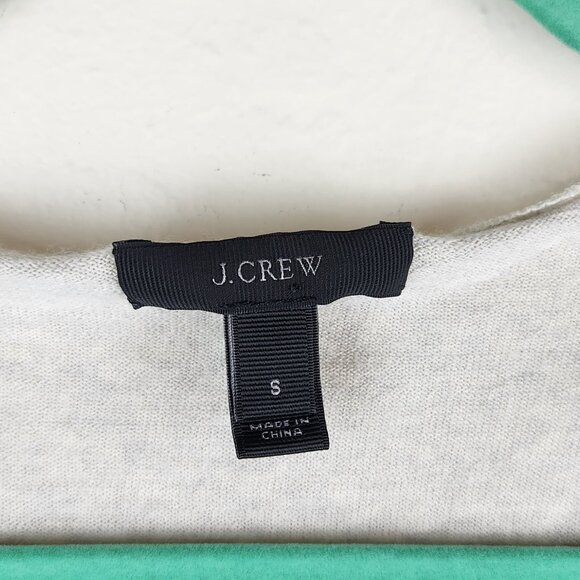J. Crew 100% Merino Wool Lightweight V-Neck Sweater Heather Gray sz S Flawed - Picture 6 of 14